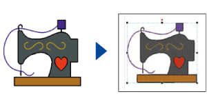 刺しゅうPRO11はイラストなどの画像データから刺しゅうデータに自動変換できます