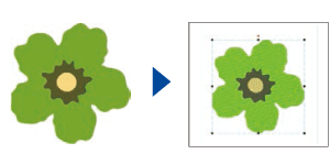 刺しゅうPRO11はベクトル画像形式のデータファイルをそのまま刺しゅうデータに変換できます